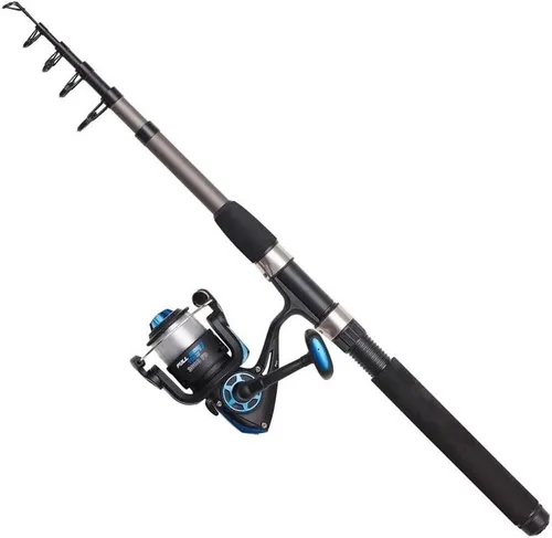 DAM Full Tech Tele Spinning Combo 3000 - Ideal für Angler - Angelruten mit starkem Fiberglas-Rohling und hochwertiger Ausstattung für reibungsloses Angeln. Kompakt und transportfreundlich, perfekt für unterwegs!