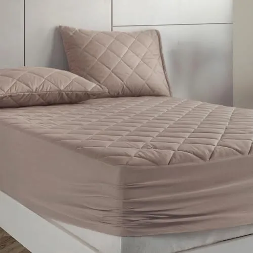 NORDIC SCHILLER Wasserdicht Matratzenschoner Baumwoll-Top Beige 60cm x 120cm Höhe : 20cm, Atmungsaktiv Gesteppt Flüssigkeitsbeständig Matratzenauflage, Oeko-TEX, Matratzentopper, Mattress Protector