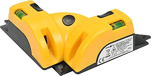 Fliesen Laser Winkel 90° - Präziser Fliesenlaser mit 10m Reichweite und zwei Laserlinien, ideal für exakte Fliesenverlegung und Wandmontagen. Inklusive praktischer Saugnäpfe für sicheren Halt auf glatten Oberflächen.