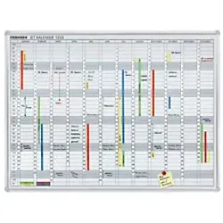 Franken Planungstafel JK1203 - Magnetischer Jahresplaner 90 x 120 cm - Praktischer Jahresplaner für Monats- und Tagesplanung, magnethaftend und beschriftbar. Ideal für Büros oder Home-Office, inklusive 3 farbigen Magneten und Marker.