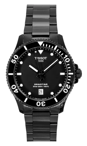 Tissot Seastar 1000 40mm Herrenarmbanduhr - Elegante Herrenuhr aus Edelstahl mit 40mm Durchmesser, Saphirglas und analoger Anzeige - ideal für stilbewusste Männer.