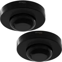 Oktaplex Pia Präsenzmelder 360° IP65 2er Set - Schwarz - Innovativer Präsenzmelder für Innen und Außen. Mit 360° Erfassung und IP65-Schutz bietet er zuverlässige Beleuchtung. Ideal für individuelle Dämmerungseinstellungen und lange Schaltzeiten. Perfekt für Sicherheit und Komfort!