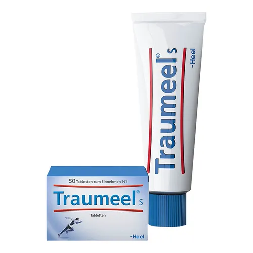 Traumeel S Creme + S Tabletten Set - Arzneimittel für natürliche Schmerzlinderung, rezeptfrei erhältlich und ideal zur Unterstützung bei Verletzungen und Entzündungen.