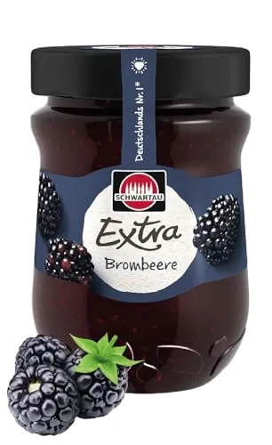 Schwartau Extra Brombeere Konfitüre 340g - Fruchtige Schwartau Extra Brombeere Konfitüre, cremig mit feinen Fruchtstückchen, ideal für ein genussvolles Frühstück. Ohne Zusatzstoffe, für die ganze Familie!