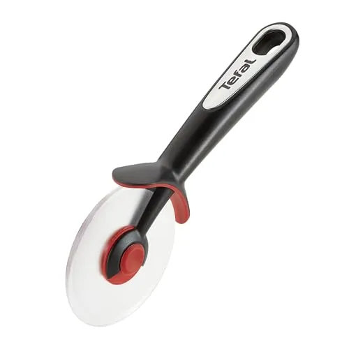 Tefal Ingenio K20711 Pizzaschneider | Durchmesser 30 cm | Material: Kunststoff |Leicht zu reinigen | Spülmaschinengeeignet | Farbe: Schwarz/Rot, 29.8 x 13.2 x 8.8 cm
