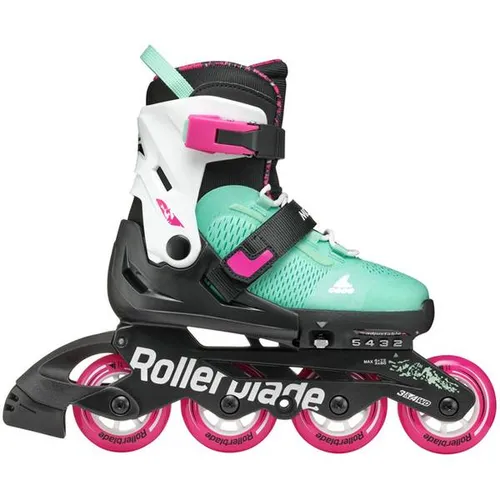 Rollerblade Microblade XT Inline Skates für Mädchen - Hochwertige, größenverstellbare Skates mit einfachem Push-Button System. Ideal für Kinder, um Stabilität und Gleichgewicht beim Skaten zu fördern. Perfekt für den aktiven Einsatz!