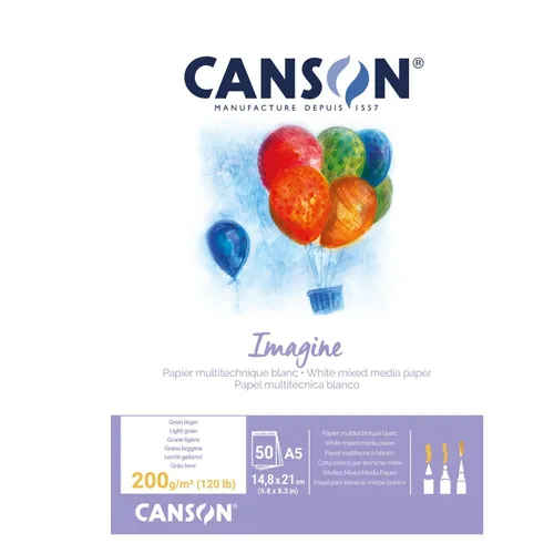  Imagine Mix Media, 200g/m², A5 Canson 200006009, 50 Blatt 0,11€/Blatt
