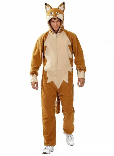 Funidelia Kostüm Fuchs Overall – Tierkostüm für Karneval und Fasching - Bequemes Tierkostüm aus weichem Fleecestoff mit geräumiger Kapuze und Reißverschluss. Ideal für schlaue Füchse, die Spaß und Komfort suchen. Lieferumfang: Overall mit Kapuze und Schwanz. Material: 100% Polyester.