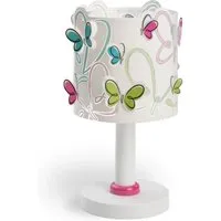 Dalber Kinder Tischlampe Schmetterlinge Butterfly, 62141 - Kinderlampe für das Kinderzimmer mit E14-Fassung, bietet eine zauberhafte Atmosphäre und fördert die Kreativität.