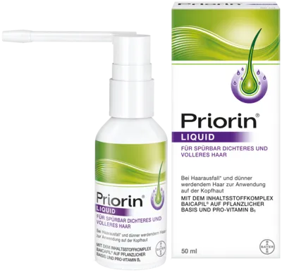 Priorin Liquid Pumplösung gegen Haarausfall - Arzneimittel zur Unterstützung des Haarwachstums, mit pflanzlichem Baicapil TM und Pro-Vitamin B5 für spürbar dichteres Haar nach wenigen Wochen.