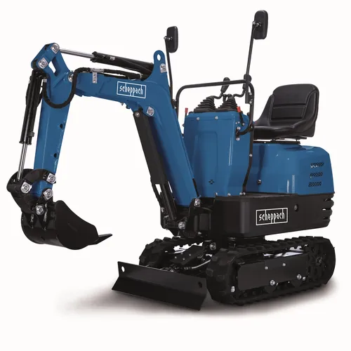 Scheppach Benzin Mini-Bagger EXC815 | 8,5PS für enge Baustellen - Sonstige Gartentechnik mit kraftvollem 8,5 PS Motor, E-Start und 690mm Spurbreite – ideal für schwer zugängliche Stellen und enge Durchgänge.