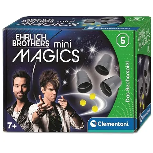 Clementoni Ehrlich Brothers miniMagics Das Becher-Spiel - Zauberset für Kinder ab 7 Jahren - Zauberkasten als Einstieg in die Magie & Illusion - 59446