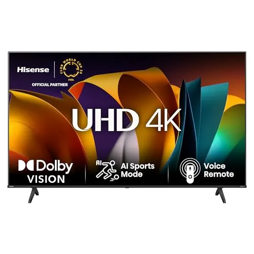 Hisense 55E6NT - 55 Zoll 4K Ultra HD LED-Fernseher, Smart-TV mit Dolby Vision und umfangreichen Streaming-Apps