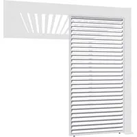 Weide Horizontale Lamellenwand Paneel | Flexibler Sichtschutz aus Aluminium - Gartensichtschutz aus hochwertigem Aluminium, rostfrei und pflegeleicht. Bietet optimalen Schutz vor UV-Strahlen und Wind – ideal für Ihre Pergola.