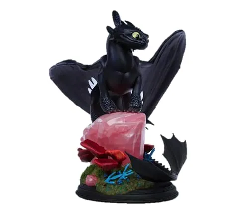 Toothless How To Train Your Dragon Statue SIDESHOW - Aufsteller & Figuren: Detailreiche Resin-Statue von Ohnezahn, perfekt für Sammler und Fans der Drachenzähmen leicht gemacht Reihe.