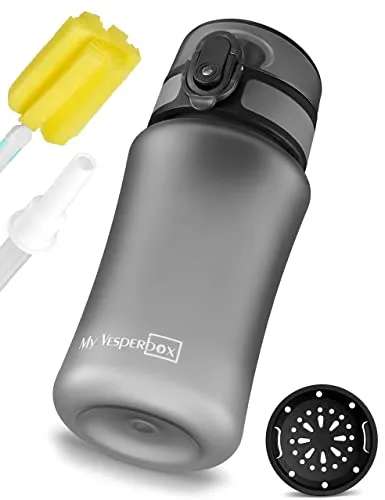 My Vesperbox® Trinkflasche Kinder [350ML] - Wasserflasche Kohlensäure Geeignet & Auslaufsicher - Water Bottle Kids - für Schule & Sport - Kinderflasche für Mädchen & Jungen - inkl. Ersatzdichtung