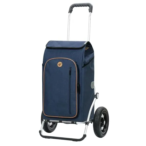 Andersen Einkaufstrolley mit Kühlfach - klappbar und belastbar - Multifunktionaler Einkaufstrolley mit 61 Litern Volumen, klappbar, leichtes Aluminiumgestell, leise Lufträder und praktische Aufhängung für Einkaufswagen. Ideal für den täglichen Einkauf!