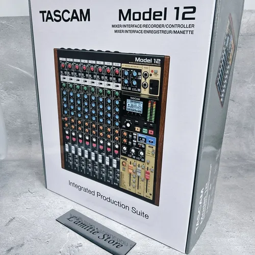Tascam Model 12 - 10-Kanal Digital Mischpult mit 12-Spur Recorder, integrierte Produktionsumgebung für Musiker und Multimedia-Schaffende