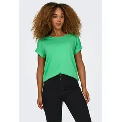 ONLY T-Shirt ONLMOSTER – Kurzarmshirt mit Aufschlag und klassischem Look Viskosemischung, regular fit grün XS (34)