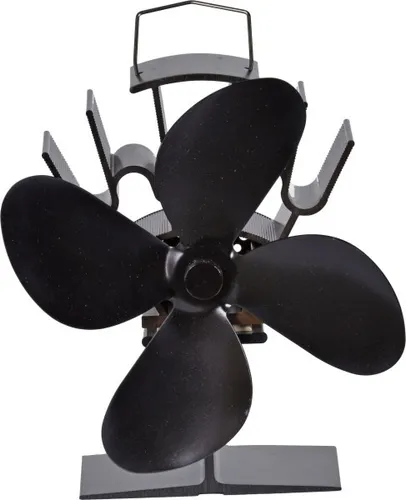 Firefix Ofenventilator stromlos 4 flügelig - Aschesauger mit energieeffizientem Design, startet automatisch ab 55°C für optimale Wärmeverteilung und Komfort.