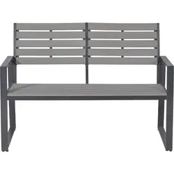 Garden Impressions Detroit Alu Parkbank 2-Sitzer - Gartenbank aus leichtem Aluminium und pflegeleichtem Polywood, ideal für entspannte Stunden im Freien. Maße: 122 x 64 x 85 cm, perfekt für Garten oder Terrasse.