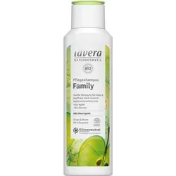Lavera Pflegeshampoo Family 250 ml - Haarpflege Shampoo für die ganze Familie mit Bio-Apfel und Bio-Quinoa, sanft zur Kopfhaut und ohne Silikone, ideal für tägliche Anwendung.