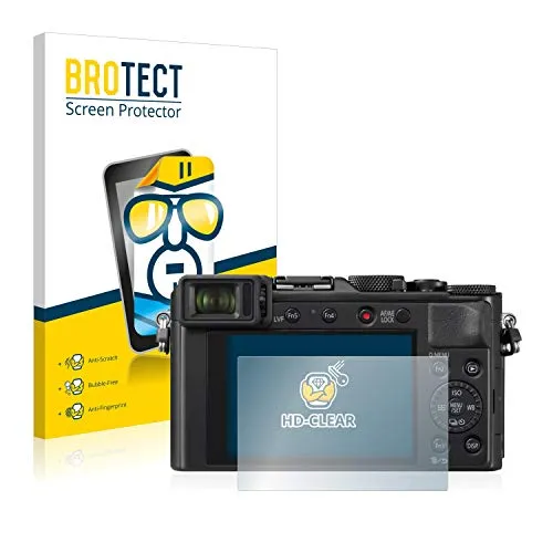 BROTECT (2 Stück Schutzfolie für Panasonic Lumix DC-LX100 II Displayschutz Folie Ultra-Klar