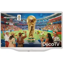 Hisense Déco TV 32S5Q BE/SR - Eleganter 32" QLED Smart-TV mit FHD - Schlanker 32 Zoll QLED Smart-TV mit stilvollem Design. Erlebe lebendige Farben und beeindruckenden Klang für ein fesselndes Entertainment-Erlebnis in jedem Raum.