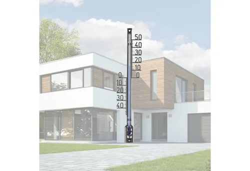 Lantelme Gartenthermometer 5 Stück Set Außenthermometer Temperatur -40 bis 50°C Thermometer Außen, 5 Stück Set, Kunststoff, Farbe Schwarz, 16cm Lang, Deutsche Herstellung