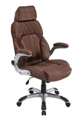 FEMO Chefsessel FM-2167 höhenverstellbar mit klappbaren Armlehnen in Braun - Erleben Sie höchsten Sitzkomfort mit dem FEMO Chefsessel FM-2167. Mit stufenloser Höhenverstellung, gepolsterten Armlehnen und gebremsten Sicherheitsrollen ist er ideal für produktives Arbeiten.