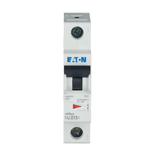 Eaton Leitungsschutzschalter FAZ-D13/1 - Trenn- & Lastschalter, 1-poliger LS-Schalter mit hoher Schaltleistung von 15 kA, ideal für zuverlässigen Schutz in elektrischen Anlagen.