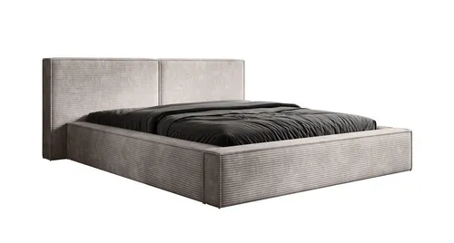 Luxusbetten24 Polsterbett Designer Polsterbett Ophelia in Cord, mit Stauraum beige 140 cm x 200 cm x 92 cm