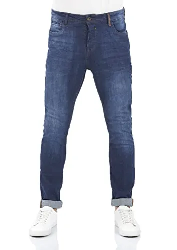 riverso Jeans Herren Stretch Tapered Fit RIVToni – Dark Blue Denim, Größe 29W/32L - Modische Tapered Fit Jeans für Herren mit schmal zulaufendem Bein und bequemen Bund. Ideal für Alltag und Freizeit, aus hochwertigem Baumwoll-Mischgewebe für optimalen Tragekomfort.