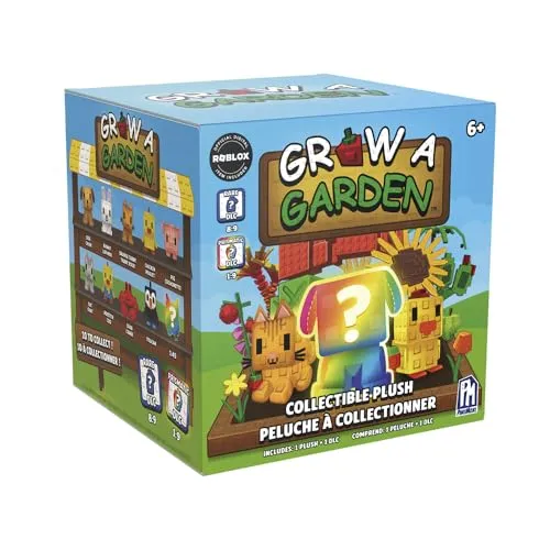 Grow a Garden Serie 1 Mystery Plüschfigur - Entdecke die offizielle Roblox Sammel-Plüschfigur mit 10 verschiedenen Haustieren. Jede Blind Box enthält ein zufälliges 10 cm großes Kuscheltier und einen exklusiven DLC-Code für digitale Belohnungen. Perfekt für Fans ab 6 Jahren!