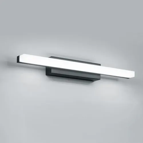 LED Spiegelleuchte Bad 40CM Spiegellampe Badezimmer Kaltweiß über Spiegel, 9W Spiegellampen IP44 Spiegelschrank Beleuchtung Leuchte Spiegelbeleuchtung Wandspiegel Lampe Bathroom Mirror Light Schwarz