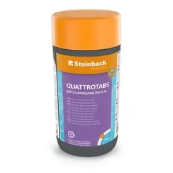 Steinbach | Poolpflege Quattrotabs | langsamlöslich | 200g Tabs | ideal für langanhaltende Wasserhygiene | pflegt zuverlässig und effizient | geeig