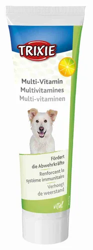 Trixie Multi-Vitamin-Paste für Hunde 100 g - Vitamine & Zusätze für Hunde, unterstützt das Wohlbefinden und die Gesundheit Ihres Hundes mit einer leckeren Paste.