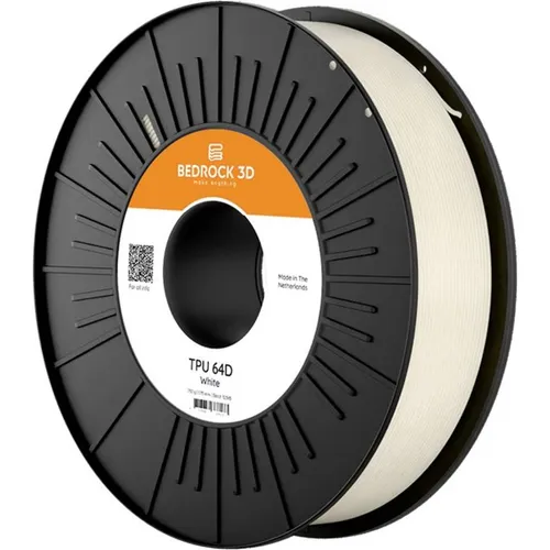 Bedrock 3D TPU-2203a075 TPU 64D White 1.75 mm 750 g Filament TPU 1.75 mm 750 g (TPU, 1.75 mm, 750 g) (TPU-2203a075)