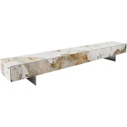 DELIFE Lowboard Cuor 250 cm – Keramik Minas Melange - Elegantes Lowboard in Weiß-Beige mit hochwertiger Keramik-Oberfläche und zeitloser Schwebeoptik. Ideal für stilvolle Wohnräume – ein echtes Design-Statement!