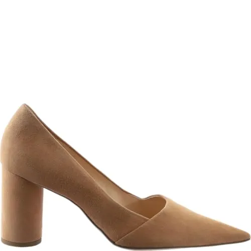 Högl Veloursleder Pumps braun 39 EU - Pumps & High Heels in Größe 39 mit 7 cm Blockabsatz, aus hochwertigem Veloursleder für einen eleganten und bequemen Look.