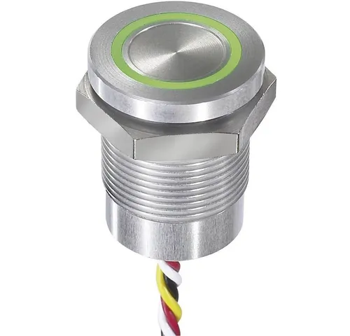 APEM CPB2110000KGSS Sensortaster - Hochwertiger 24V Sensortaster mit IP68 und IP69K Schutz, ideal für anspruchsvolle Elektroinstallationen, verfügbar in Grün und Rot.