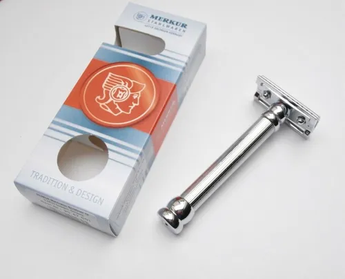 MERKUR 47C Rasierer RASIERHOBEL Chrom Rasierapparat Closed Comb DE Shaver!