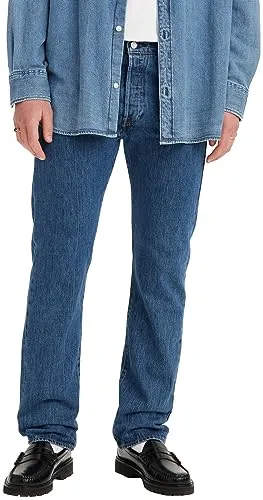 Levi's Herren 501 Original Fit Jeans, One Wash, 34W / 34L - Klassische Jeans mit gerader Passform, hergestellt mit Water<undlt>Less Technologie für reduzierten Wasserverbrauch – ideal für nachhaltigen Stil.