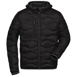 Herren Steppjacke Sorona® JN1156, schwarz - Größe S - Funktionsjacke mit DuPont™ Sorona® Wattierung aus nachwachsenden Rohstoffen, wind- und wasserabweisend, modische Steppnähte und praktische Taschen für einen modernen Look.