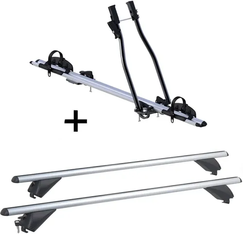 Fahrradträger SAGITTAR + Alu Dachträger RB003 für Toyota Auris Kombi - Gepäckträger für Toyota Auris (5 Türer) ab 2013, ideal für den sicheren und stabilen Fahrradtransport auf dem Dach mit einer maximalen Zuladung von 15 kg und einfacher Montage.