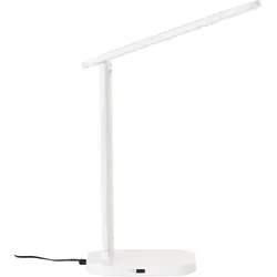 Brilliant Vicari Schreibtischlampe, dimmbar mit LED und USB-Ladeanschluss - Schreibtischlampe mit 3-stufig einstellbarer Lichtfarbe und 450 Lumen. Ideal für individuelles Licht und mobiles Laden durch integrierten USB-Port.