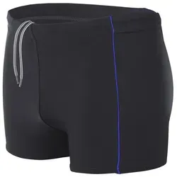 Aquarti Badehose Aquarti Herren Badehose Kurz mit Kontrastpaspel blau|schwarz L