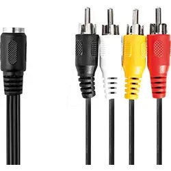 Nedis DIN-Audio-Kabel 5-Pin - 0.20 m, Vernickelt, ideal für Lautsprecher und HiFi-Anlagen mit perfekter Klangqualität