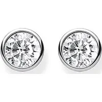 Thomas Sabo Damen Ohrringe Ohrstecker mit Weißem Stein - Hochwertige 925 Sterling Silber Ohrringe, ideal kombinierbar mit Thomas Sabo Schmuck. Perfektes Geschenk für jeden Anlass, von Geburtstagsfeiern bis zu Feiertagen.