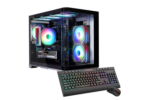 GAMEMAX HYPE-M BK 7507 Gaming-PC - Hochleistungs-Gaming-PC mit AMD Ryzen 7 9700X und RTX 5060 Ti, 32 GB DDR5 RAM und 1000 GB SSD für flüssiges Gaming und schnelle Ladezeiten.